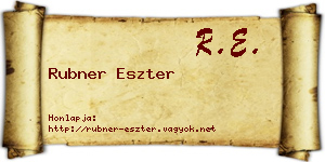 Rubner Eszter névjegykártya